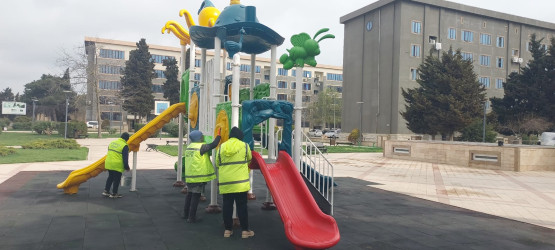 Xəzər rayonunda növbəti genişmiqyaslı təmizlik və abadlıq işləri həyata keçirilib