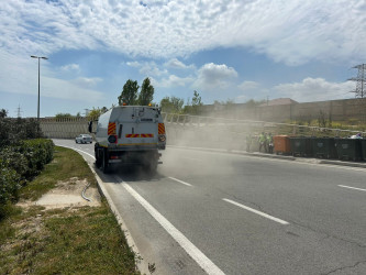 Xəzər rayonunda növbəti genişmiqyaslı təmizlik və abadlıq işləri həyata keçirilib