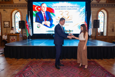Yeni Azərbaycan Partiyası Xəzər rayon təşkilatının təsis edilməsinin 33-cü ildönümü münasibətilə tədbir keçirilib