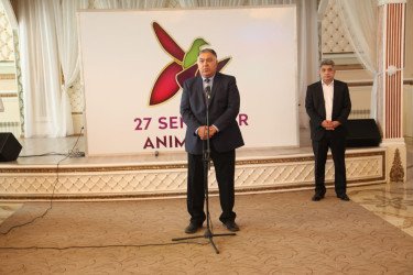 27 sentyabr - Anım günü ilə əlaqədar Xəzər Rayon İcra Hakimiyyətinin təşkilatçılığı ilə ehsan süfrəsi açılmışdır