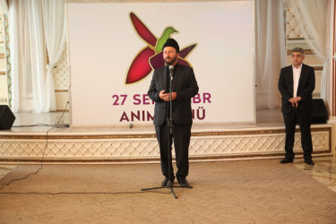 27 sentyabr - Anım günü ilə əlaqədar Xəzər Rayon İcra Hakimiyyətinin təşkilatçılığı ilə ehsan süfrəsi açılmışdır