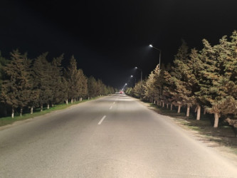 Xəzər rayonunda küçə işıqlandırma sistemlərinin yenilənməsi işləri davam etdirilir