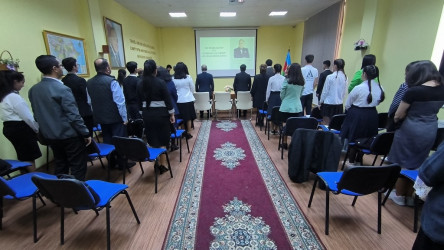 “Heydər Əliyev İli” çərçivəsində Xəzər rayonunda “Heydər Əliyev və Azərbaycan tarixi” adlı elmi-praktiki konfrans keçirilib