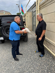 Xəzər rayonunda Qurban bayramı münasibəti ilə bayram sovqatı paylanılıb