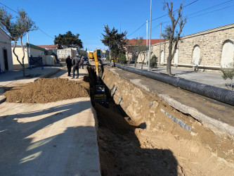 Mərdəkan qəsəbəsində kanalizasiya xəttində təmir-bərpa işləri həyata keçirilmişdir