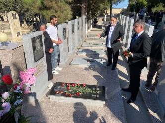 Xəzər rayonunda “27 sentyabr - Anım günü” ilə əlaqədar Şəhidlərin məzarları ziyarət olunub