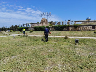 Xəzər rayonunda növbəti genişmiqyaslı təmizlik və abadlıq işləri həyata keçirilib