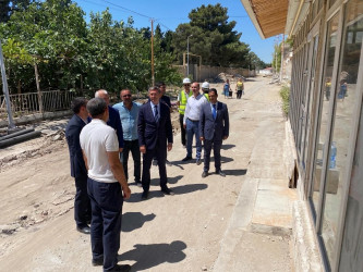 Xəzər Rayon İcra Hakimiyyətinin başçısı Mərdəkan və Şüvəlan qəsəbələrində abadlıq-quruculuq işləri ilə tanış olub