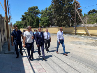 Xəzər Rayon İcra Hakimiyyətinin başçısı Mərdəkan və Şüvəlan qəsəbələrində abadlıq-quruculuq işləri ilə tanış olub