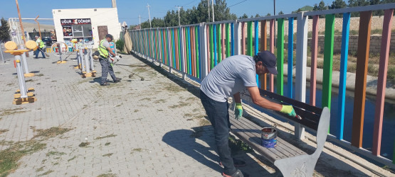 Xəzər rayonunda abadlıq-quruculuq və təmizlik işləri davam etdirilir