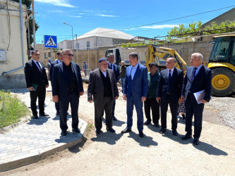 Buzovna qəsəbəsi, Əziz Mirəhmədov küçəsində drenaj sisteminin inşası istiqamətində işlər davam edir