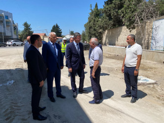 Xəzər Rayon İcra Hakimiyyətinin başçısı Mərdəkan və Şüvəlan qəsəbələrində abadlıq-quruculuq işləri ilə tanış olub