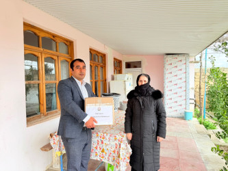 Xəzər rayonunda şəhid ailələri bayram münasibətilə ziyarət edilib