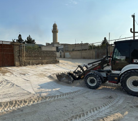 Xəzər rayonunun Şağan qəsəbəsində yerləşən  tarixi abidələrin daxili və ətraf ərazilərində genişmiqyaslı təmizlik  və abadlıq işləri aparılmışdır