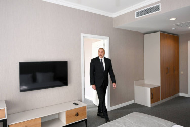 Azərbaycan Respublikasının Prezidenti İlham Əliyev Azərbaycan Yazıçılar Birliyinin Səməd Vurğun adına Yaradıcılıq Evinin açılışında iştirak edib