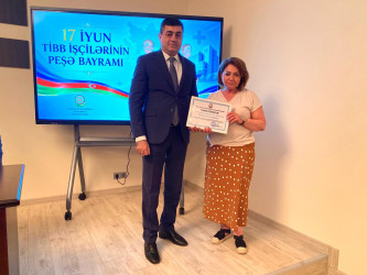 Xəzər rayonunda 17 iyun – Tibb İşçilərinin Peşə Bayramı  Günü münasibətilə “Sağlam gələcəyin memarları” adlı tədbir keçirilib