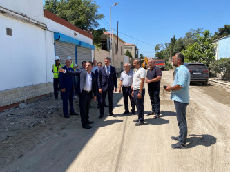 Xəzər Rayon İcra Hakimiyyətinin başçısı Mərdəkan və Şüvəlan qəsəbələrində abadlıq-quruculuq işləri ilə tanış olub