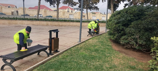 Xəzər rayonunda növbəti genişmiqyaslı təmizlik və abadlıq işləri həyata keçirilib