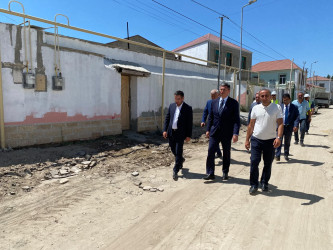 Xəzər Rayon İcra Hakimiyyətinin başçısı Mərdəkan və Şüvəlan qəsəbələrində abadlıq-quruculuq işləri ilə tanış olub