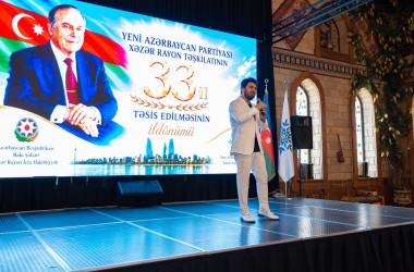 Yeni Azərbaycan Partiyası Xəzər rayon təşkilatının təsis edilməsinin 33-cü ildönümü münasibətilə tədbir keçirilib