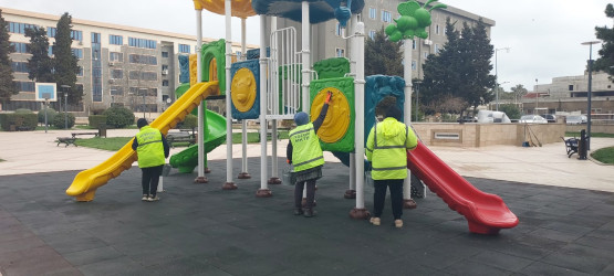 Xəzər rayonunda növbəti genişmiqyaslı təmizlik və abadlıq işləri həyata keçirilib