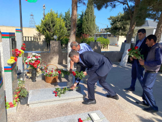 Vətən müharibəsi şəhidləri Axundov Mirzə Musa oğlunun, Nuriyev Hikmət Mübariz oğlunun və Bağırov Əli Eltay oğlunun şəhidlik zirvəsinə ucalmasının ildönümü qeyd edilib