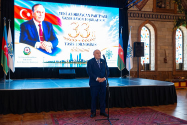Yeni Azərbaycan Partiyası Xəzər rayon təşkilatının təsis edilməsinin 33-cü ildönümü münasibətilə tədbir keçirilib