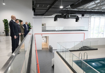 İlham Əliyev Milli Aviasiya Akademiyasında Beynəlxalq Təlim Mərkəzinin açılışında iştirak edib