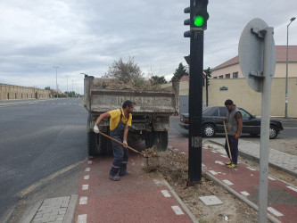 Xəzər rayonunda abadlıq-quruculuq və təmizlik işləri davam etdirilir