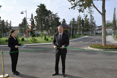 Azərbaycan Respublikasının Prezidenti İlham Əliyev Azərbaycan Yazıçılar Birliyinin Səməd Vurğun adına Yaradıcılıq Evinin açılışında iştirak edib