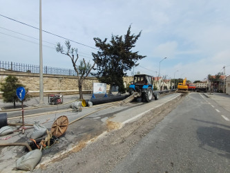Mərdəkan qəsəbəsində kanalizasiya xəttində təmir-bərpa işləri həyata keçirilmişdir