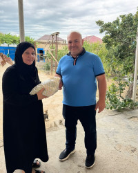 Xəzər rayonunda Qurban bayramı münasibəti ilə bayram sovqatı paylanılıb