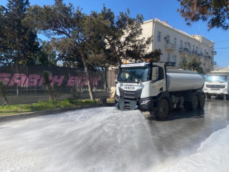 Xəzər rayonunda növbəti genişmiqyaslı təmizlik və abadlıq işləri həyata keçirilib