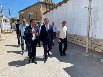 Xəzər Rayon İcra Hakimiyyətinin başçısı Mərdəkan və Şüvəlan qəsəbələrində abadlıq-quruculuq işləri ilə tanış olub