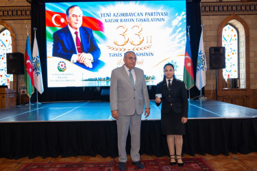 Yeni Azərbaycan Partiyası Xəzər rayon təşkilatının təsis edilməsinin 33-cü ildönümü münasibətilə tədbir keçirilib