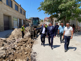 Xəzər Rayon İcra Hakimiyyətinin başçısı Mərdəkan və Şüvəlan qəsəbələrində abadlıq-quruculuq işləri ilə tanış olub