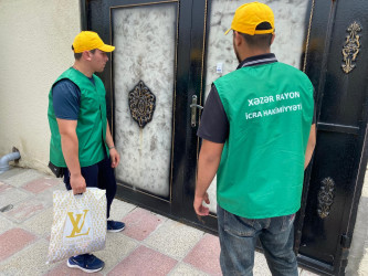 Xəzər rayonunda Qurban bayramı münasibətilə bayram sovqatları paylanılıb