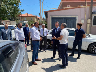 Xəzər Rayon İcra Hakimiyyətinin başçısı Mərdəkan və Şüvəlan qəsəbələrində abadlıq-quruculuq işləri ilə tanış olub