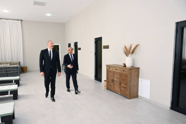 Azərbaycan Respublikasının Prezidenti İlham Əliyev Azərbaycan Yazıçılar Birliyinin Səməd Vurğun adına Yaradıcılıq Evinin açılışında iştirak edib