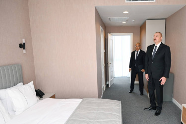 Azərbaycan Respublikasının Prezidenti İlham Əliyev Azərbaycan Yazıçılar Birliyinin Səməd Vurğun adına Yaradıcılıq Evinin açılışında iştirak edib