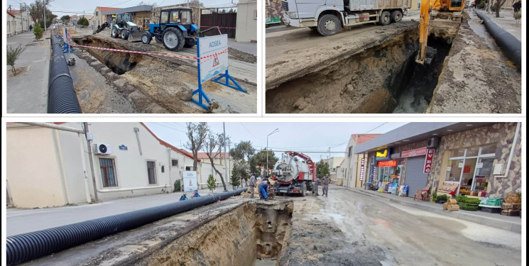Mərdəkan qəsəbəsində kanalizasiya xəttində təmir-bərpa işləri həyata keçirilmişdir