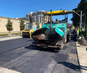 Xəzər rayonu ərazisində avtomobil yollarının  cari təmir-bərpa işləri icra olunur