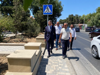 Xəzər Rayon İcra Hakimiyyətinin başçısı Mərdəkan və Şüvəlan qəsəbələrində abadlıq-quruculuq işləri ilə tanış olub