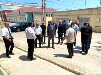 Rayon İcra Hakimiyyətinin başçısı Elşən Salahov rayonun xidmət sahələrinin rəhbərləri ilə birlikdə Türkan qəsəbəsində olub