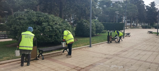 Xəzər rayonunda növbəti genişmiqyaslı təmizlik və abadlıq işləri həyata keçirilib