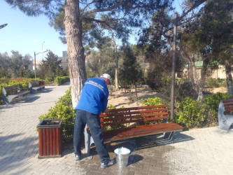 Xəzər rayonunda növbəti genişmiqyaslı təmizlik və abadlıq işləri həyata keçirilib