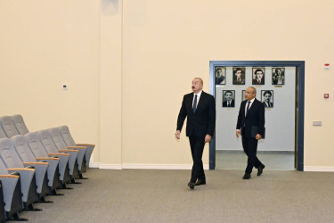 Azərbaycan Respublikasının Prezidenti İlham Əliyev Azərbaycan Yazıçılar Birliyinin Səməd Vurğun adına Yaradıcılıq Evinin açılışında iştirak edib